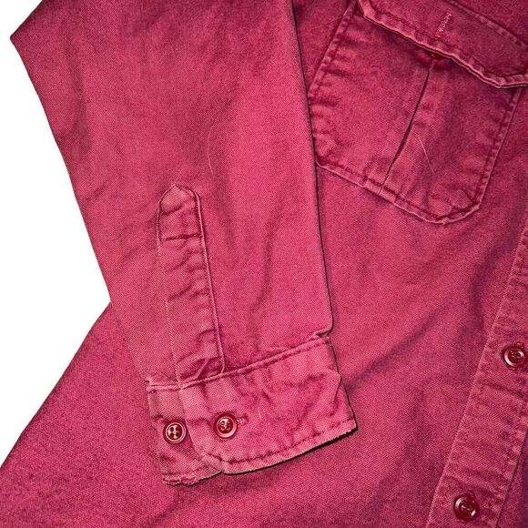 Cabela's Shirt Men's XL Casual Button Down Red Long Sleeve Shacket Heavy - Picture 4 of 9